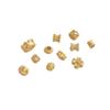 Cor Dourada Fosca 18K Preservação de Cor Fio de Cobre Toray Dupla Face Contas Trevo de Quatro Folhas Contas de Coroa de Telhado Espaçador Acessórios de Contas DIY