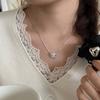 Collar Romántico de Flor de Rosa en Plata de Ley S925 para Mujer, Estilo Coreano de Alta Gama, Cadena de Cuello Versátil de Moda Estilo Ins
