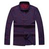 Camisa de manga larga para hombre, de otoño, informal, de negocios, con estampado jacquard teñido en hilo, holgada, de talla grande