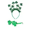 Stock Listo de Fábrica Transfronterizo Amazon Xiyin Temu St. Set de Gafas de Decoración para Fiesta Irlandesa del Día de San Patricio