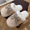 Novos chinelos de algodão chinelos de algodão de inverno feminino resistente a manchas fundo grosso casa antiderrapante casal versátil engrossado entrega de uma peça