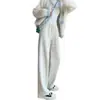 Pantalones de pana de pierna ancha para mujer 2026 Primavera y Otoño, Forro polar, Engrosados, Estilo coreano, Adelgazantes, Con caída, Holgados, Pantalones casuales de terciopelo de algodón europeo para mujer