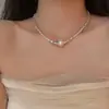 Aretes y Collar de Fragmentos Geométricos Plateados de Verano, Cadena para Clavícula de Lujo Ligero de Alta Gama, Accesorio de Cuello Versátil Simple y de Moda para Mujer