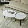 Mesa lateral para sofá de sala de estar de apartamento pequeño, mesa pequeña con patas de madera, mesa de centro redonda, mesa de centro pequeña, sala de estar simple nórdica seleccionada cuidadosamente