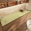 Nuevo mantel para aparador estilo chino, impermeable y a prueba de aceite, alfombrilla lavable de cuero para mesa de zapatero de entrada, alfombrilla protectora para mesa de mueble de TV