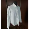 Camisa Larga Blanca para Hombre, Primavera y Otoño, Estilo de Alta Gama, Fresca y Casual, Ropa Exterior de Manga Larga Cleanfit Anti-Arrugas