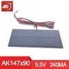Mini Panel Solar de 60x60mm 5.5V Panel de Batería Panel de Carga Solar Tablero de Pegamento Panel Fotovoltaico