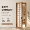 Puerta de Vidrio Corrediza Estilo Granero Retro Francés Personalizada Madera Maciza Estilo Vintage Puerta de Dormitorio Riel Puerta Fantasma Puerta Colgante