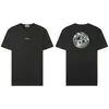 Camiseta Tendência Americana Transfronteiriça Stone Stone Quatro Caminhos Ilha Solta Manga Curta Estampa de Bússola com Letras no Peito para Homens