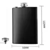 Amazon 1-18 onça frasco de quadril de aço inoxidável portátil russo portátil ao ar livre frasco de quadril de metal plano