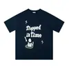 Colección Bpm Británica Moderna Calle Principal Dibujos Animados Planeta Impresión de Letras de Espuma Camiseta Casual de Manga Corta