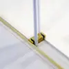 Ventas directas del fabricante: cabina de ducha con puerta doble corredera sin marco, mampara de cristal lineal para proyectos de hotel y casa de huéspedes