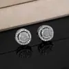 Pendientes Europeos y Americanos de Lujo Accesible con Gran Circonita en Forma de Gota Super Brillantes Exquisitos de Gama Alta Completamente Diamantados Pendientes Elegantes para Cena para Mujeres