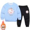 Ropa Infantil para Niñas Kt Cat Conjunto de Sudadera de Terciopelo para Niñas Otoño e Invierno 2022 Top Pantalones Estilo Occidental para Niños Conjunto de Dos Piezas para Niñas