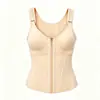 Chal moldeador de cintura de doble capa con cremallera de Amazon transfronterizo nuevo para mujer, faja deportiva estilo europeo y americano