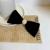 Presilha de Mola Gato Olho Laço Preto Acessórios de Cabelo Grandes de Veludo Headwear ins Estilo Francês Coreano Dongdaemun Top Clip