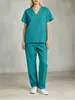Trajes de Scrubs Ligeros de Verano Transfronterizos Walmart Trajes de Scrubs Dentales Conjunto de Ropa de Trabajo para Doctor Médico de Comercio Exterior Transfronterizo