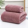 Toalha de Lã Coral Lisa Espiga de Trigo Conjunto de Toalhas de Banho para Adultos, Espessas, Absorventes, Ampliadas, Exportação Transfronteiriça, Macias, Atacado