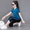 Traje Deportivo Delgado de Verano para Mujer 2026 Nueva Moda Ropa Casual de Verano Conjunto de Dos Piezas de Algodón Puro de Manga Corta