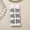 Set de Tarjeta de 6 Pinzas Mini de Garra Laterales Perladas Morandi Transfronterizas Pinzas de Tiburón para el Cabello Pinzas para Flequillo Accesorios para el Cabello de Princesa