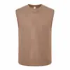 Colete masculino sob medida de malha bird-eye de secagem rápida, respirável, de ombros largos, modelagem solta, logo liso, pedido mínimo de uma peça, transfronteiriço europeu e americano