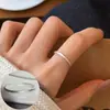 Anel Delicado e Simples de Pena para Mulheres, Design de Nicho Estilo Ins, Anel Aberto Personalizado, Anel Fresco e Moderno para o Dedo Indicador