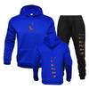 Nuevo conjunto deportivo de dos piezas con sudadera con capucha para hombre y mujer, traje, tendencia de moda, sudadera deportiva hip hop