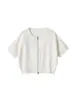 Chaqueta de punto marca Z con cuello redondo, casual y elegante, top de nicho 2026, manga corta, dulce, simple, para primavera y verano, nuevo ZA