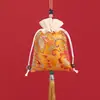 Bolsita de Sachet de Fragancia Portátil de Verano Estilo Antiguo, Cuadrada de Satén de Seda para Coche, Accesorio Hanfu, Bolsita Vacía, Bolsa de Brocado