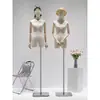 Accesorios de Modelo de Clavícula Estilo Coreano para Tienda de Ropa para Mujer, Maniquí de Medio Cuerpo para Ropa Femenina, Soporte de Maniquí para Exhibición de Cuerpo Completo