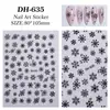 Pegatinas para Uñas Copo de Nieve Láser Transfronterizas Planas Plateadas Recorte Navideño Copo de Nieve Pegatinas para Uñas Joyería Dh635