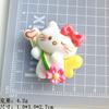 Flor de cerezo Ángel Gato accesorios de resina pegamento en crema horquilla creativa diy pegatina de refrigerador hebilla de zapato colgante material de almacenamiento