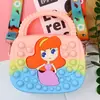 Bolsa de silicona transfronteriza, bolso cruzado para niños, bolso de mano de princesa, monedero de silicona con pulsador "Exterminador de Roedores", bolsa de almacenamiento para el hombro