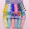 Nuevo Lindo Dibujo Animado Sanrio Silicona Mini 6 Colores Resaltador Alto Valor de Color Marcador de Color para Estudiante