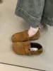 Primer Encuentro Temporada 2026 Otoño/Invierno Nueva Colección: Zapatos de Algodón Cálidos Estilo Birkenstock con Suela Blanda, Slip-On, Forro de Felpa, Diseño Artístico Retro para Mujer