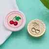Nuevas Cabezas de Sello de Cobre Serie Floral en Relieve con Diseños de Cereza, Crisantemo Silvestre y Fresa, Cabezas de Sello de Cera Vegetal Artísticas, Venta al por Mayor de Fábrica