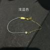 Pulseira de Corda Vermelha Francesa Banhada a Ouro com Diamante Único Pulseira de Corda Vermelha Pequena Meio Corda Meio Corrente Presente Benmingnian Nicho Feminino de Alta Qualidade