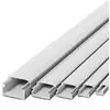 Canaleta de PVC Blanca Montaje Superficial Plástico Pared Cableado Expuesto Autoadhesivo Porta Tiras de Bloqueo Canaleta para Cables