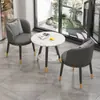 Mesa Pequeña y Sillas Doble Capa para Ocio en Balcón, Mesa de Centro y Sillas Sencillas Modernas de Moda, Juego de Tres Piezas de Una Mesa y Dos Sillas para Hotel