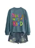 Sudadera casual y cómoda para mujer con estampado floral de grafiti "always be kind", elegante, para comercio exterior, sitio independiente Amazon eBay