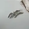 Nuevo Broche de Golondrina Doble Transfronterizo para Mujer, Accesorio de Moda de Aleación de Alta Gama para Trajes y Abrigos