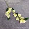 Campana de Viento Simulada de 2 Púas Flor Falsa Trompeta Paisajismo de Jardín y Bosque Accesorios para Disparos de Exhibición en Centro Comercial Flores Falsas