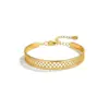 Pulsera Ajustable con Diamantes Microincrustados, Pulsera Hueca de Moda Lujosa Ligera, Joyería para Mujer, Regalo, Nuevo Producto Europeo y Americano de Amazon Transfronterizo