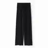 Pantalones Casuales de Pierna Ancha Rectos Gruesos de Cintura Alta para Otoño e Invierno Tejido Holgado Lana Cachemir Estilo Popular