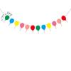 Bandera de feliz cumpleaños, decoración de fiesta, bandera de dibujos animados para niños y niñas, bebé de un año, pancarta con foto, bandera al por mayor