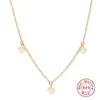 Collar Colgante de Colibrí de Plata de Ley S925 con Diamante, Ópalo y Turquesa Cadena para Clavícula Coral de Tendencia Popular en Europa y América