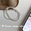 Joyería Coreana Dongdaemun Estilo Ins Lujo Ligero Plata de Ley S925 Pulsera Brillante de Tres Filas de Diamantes Estilo de Alta Gama para Mujer