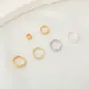 Anillo abierto de doble capa 18k que conserva el color 4/6/8mm cadena para teléfono anillo doble accesorios de joyería DIY anillo de conexión anticaída ecológico