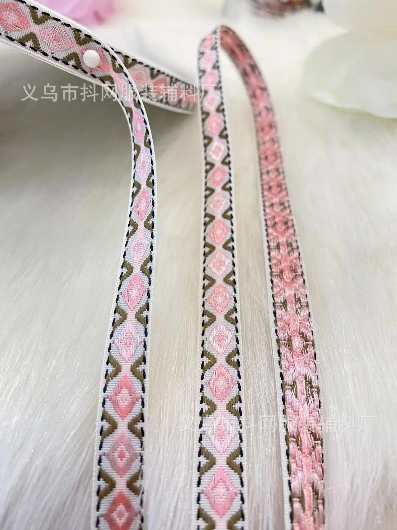 菱形提花刺绣织带发饰头饰包边带