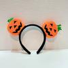 Diadema Coolomi con lazo oscuro para Halloween, tocado de calabaza oscura con murciélago, accesorios para el cabello para niños, lindo tocado